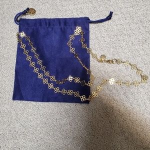 Tory Burch Gold Emblem Necklace